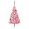 vidaXL Artificial Pre-lit Christmas Tree with 150 LEDs Pink 120 cm PVC