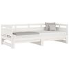 vidaXL Pull-out Day Bed without Mattress White 2x(90x200) cm
