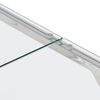 vidaXL Coffee Table Silver Stainless Steel and Tempered Glass
