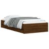 vidaXL Bed Frame with Drawers without Mattress Brown Oak 90x200 cm
