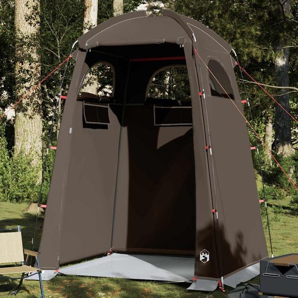 vidaXL Shower Tent Brown Waterproof