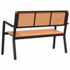 vidaXL Garden Bench Brown 118 x 54 x 77cm Steel
