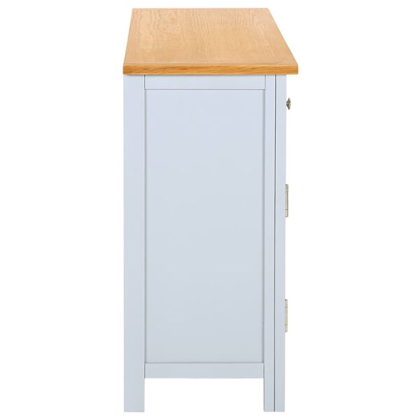 vidaXL Sideboard 110x33.5x70 cm Solid Oak Wood