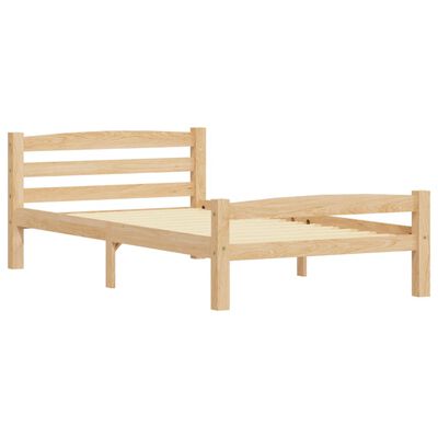 vidaXL Bed Frame Solid Pinewood 90x200 cm