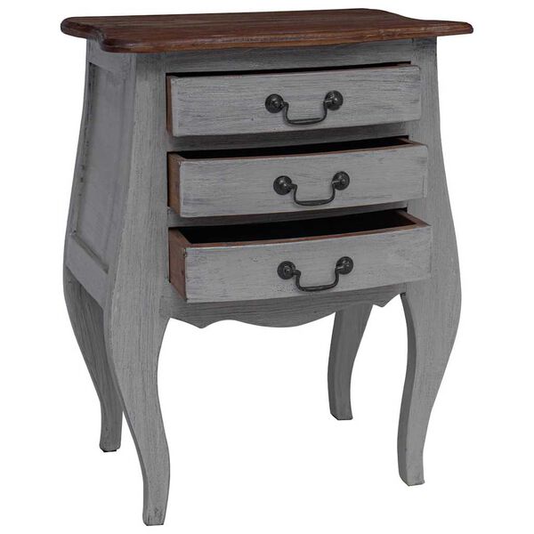 vidaXL Bedside Cabinet Solid Mahogany Wood 48x35x64 cm