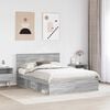 vidaXL Bed Frame Grey Sonoma 140 x 200 cm Engineered wood