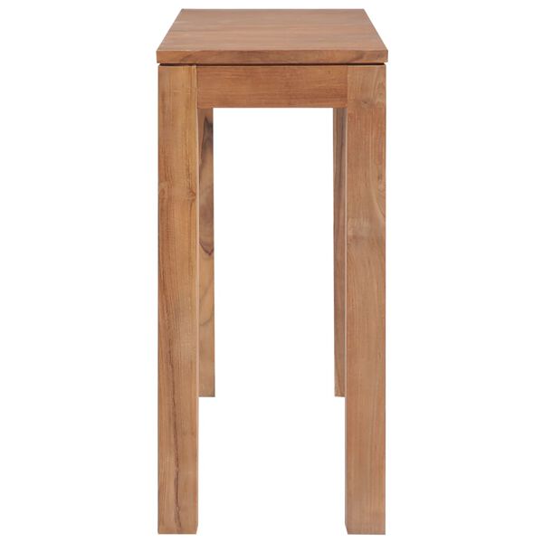 vidaXL Console Table Solid Teak Wood with Natural Finish 110x35x76 cm