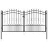 vidaXL Fence Gate with Spear Top KAMPEN 305 x 150 cm Steel Lockable