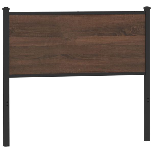 vidaXL Replace Headboard Brown Oak 100 cm Engineered Wood and Steel