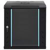 vidaXL Network Cabinet with Storage Black 53 x 45 x 60 cm Steel