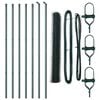 vidaXL Ground Fix Welded Wire Fence 10 x 1 m (W x H) PVC-Coated Steel