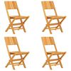 vidaXL 5 Piece Garden Dining Set Solid Wood Teak