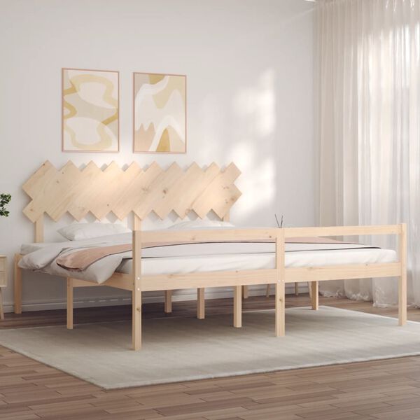 vidaXL Senior Bed without Mattress 200x200 cm Solid Wood