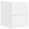 vidaXL Wall-Mounted Bedside Cabinet High Gloss White 33 x 34.5 x 40 cm