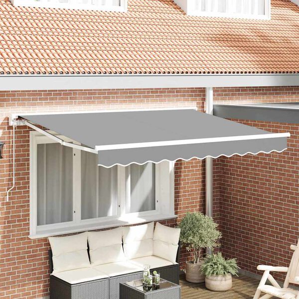 vidaXL Awning Frame White 2.5 x 2 m Powder-coated steel and aluminium