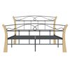 vidaXL Bed Frame without Mattress Black Metal 120x200 cm