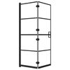 vidaXL Folding Shower Enclosure ESG 100x140 cm Black