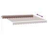 vidaXL Manual Retractable Awning with LED Brown 350x250 cm