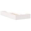vidaXL Floor Bed Frame White 75 x 190 cm Solid pine wood