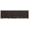 vidaXL Wall Shelf Dark Brown 140x40x(2-6) cm Treated Solid Wood Oak