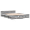 vidaXL Bed Frame with Drawers without Mattress Grey Sonoma 140x200 cm