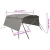 vidaXL 4-bow Bimini Top with Sidewalls 243x(185-198)x137 cm