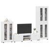 vidaXL TV Cabinet Set FLORIN High Gloss White Engineered Wood