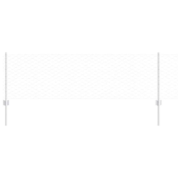 vidaXL Fence with Post Silver 0.6 x 100 m Steel