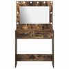 vidaXL Dressing Table Smoked Oak 78.5 x 41 x 135 cm Engineered wood