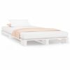 vidaXL Pallet Bed without Mattress White 90x200 cm Solid Wood