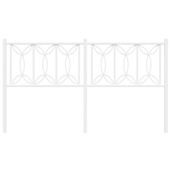 vidaXL Metal Headboard White 150 cm