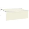 vidaXL Retractable Awning Cream 350 x 200 cm Polyester and Aluminium
