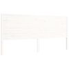 vidaXL Bed Frame without Mattress White 200x200 cm Solid Wood