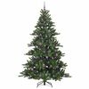 vidaXL Artificial Hinged Christmas Tree Green 210 cm PVC and Steel