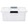 vidaXL Storage Boxes with Lids 5 pcs Transparent 21 L