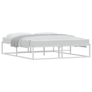 vidaXL Bed Frame without Mattress White 160x200 cm Metal