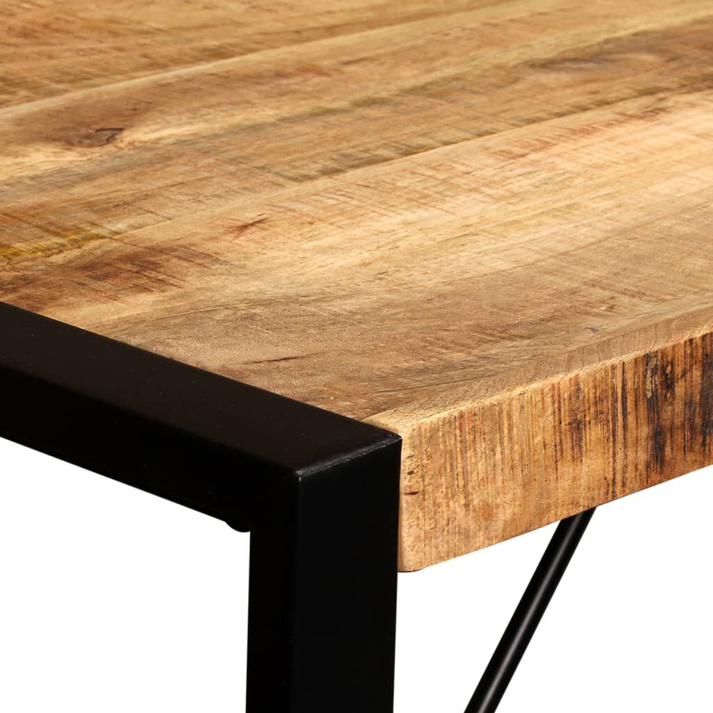 vidaXL Solid Rough Mango Wood Dining Table 120cm Unique Home Kitchen Furniture 