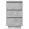 vidaXL Bedside Cabinet with LED Lights&nbsp;Concrete Grey 38x34x65 cm