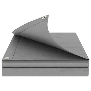 vidaXL Tarpaulin with Eyelets Light Grey 2 x 3 m 260 gsm PE