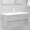 vidaXL 2 Piece Bathroom Furniture Set Concrete Grey Engineered Wood