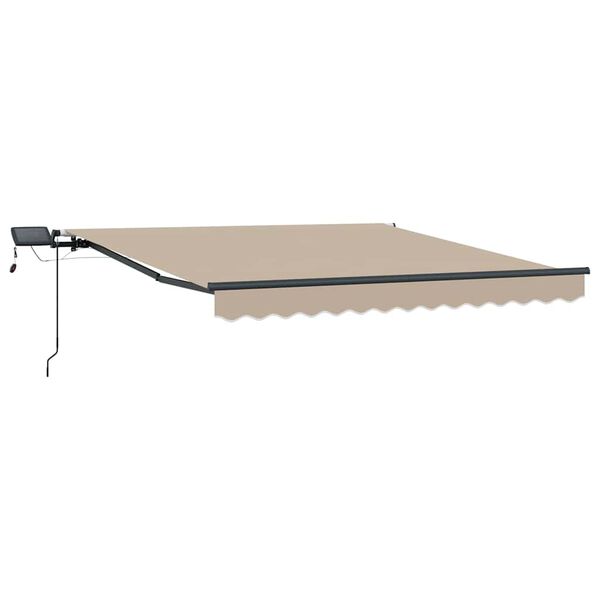 vidaXL Retractable Awning Manual Beige 300 x 250 cm Fabric