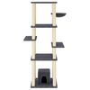 vidaXL Cat Tree with Sisal Scratching Posts Dark Grey 154 cm
