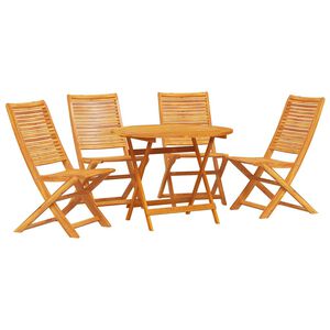 vidaXL Garden Dining Set 5 pcs Brown Solid Acacia Wood