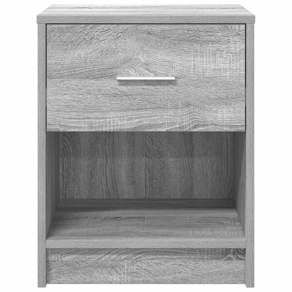 vidaXL Bedside Cabinet with Drawer Grey Sonoma 40x34x50 cm