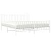 vidaXL Metal Bed Frame without Mattress with Footboard&nbsp;White 183x213cm