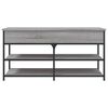 vidaXL Shoe Bench Grey Sonoma 100x42.5x50 cm Engineered Wood