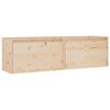 vidaXL Wall Cabinet | Set of 2 | Natural Wood | Solid Pine wood | 60x30x35 cm
