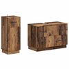 vidaXL 2 Piece Bathroom Cabinet Set HOORN Old Wood Engineered Wood