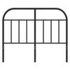 vidaXL Metal Replace Headboard Black 120 cm