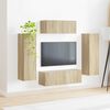 vidaXL TV Cabinet Set Wall-mounted 3 pcs Sonoma Oak Engineered Wood